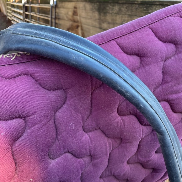 48” Leather Stubben Overlay Girth - Picture 4 of 4